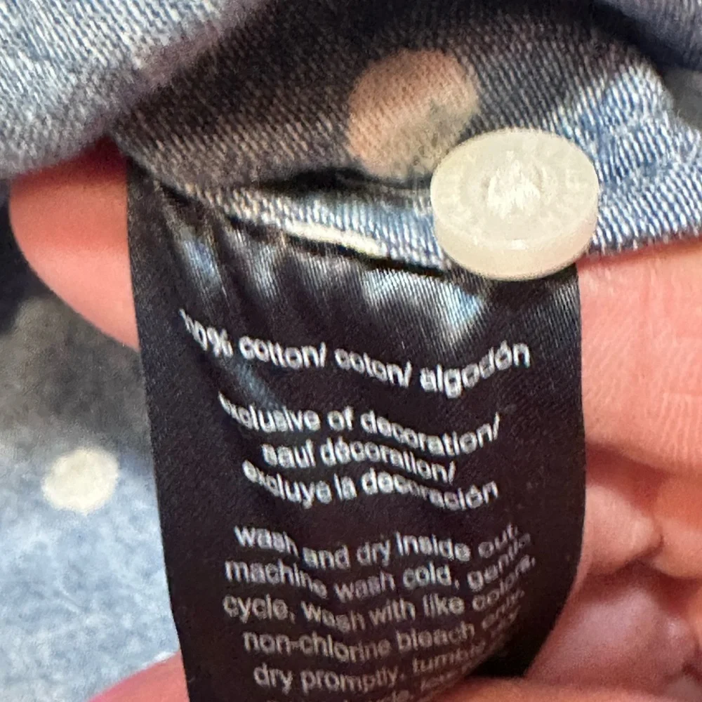 Tommy Hilfiger‎ vintage women’s denim look sz small polka dots - Picture 7 of 7